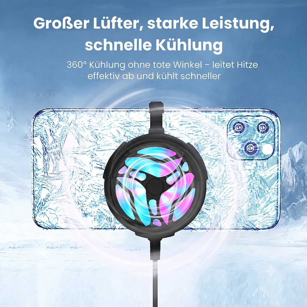 Smartphone-Kühlventilator mit Clip-Halterung