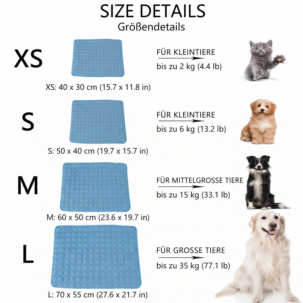 PetCool Premium Kühlmatte (XS-L)